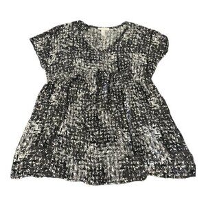 Liz Lange Black White Maternity Shirt Size XS EUC #4372